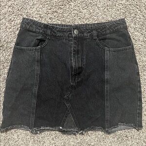 Altar’d State Black Denim Skirt
